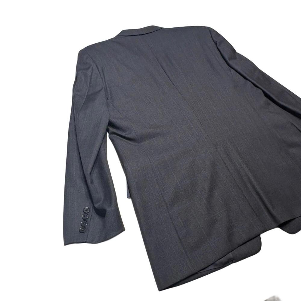 Men’s High-End Hickey-Freeman Boardroom 42R Suit Coat Luxury 100% Wool Grey/Blue - Picture 6 of 16